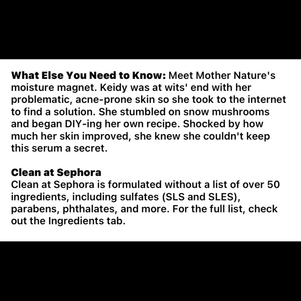 New Volition Snow Mushroom Water Serum / Sephora - Picture 16 of 16